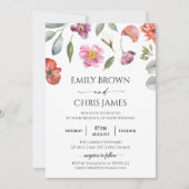 Elegant Floral Eucalyptus Wedding Einladung (Vorderseite)