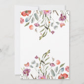 Elegant Floral Eucalyptus Wedding Einladung (Rückseite)