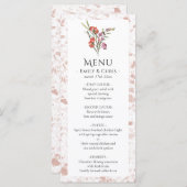 Elegant Floral Eucalyptus Wedding Menükarte (Vorne/Hinten)