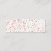 Elegant Floral Eucalyptus Wedding Mini Visitenkarte (Rückseite)