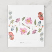 Elegant Floral Eucalyptus Wedding Platzkarte (Außenseite Aufgefaltet)