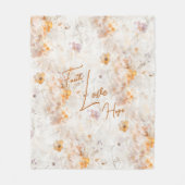 Elegant Floral Faith Hope Love Watercolor Fleecedecke (Vorderseite)