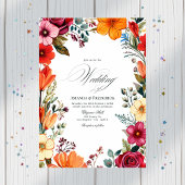 Elegant floral Fiesta Wedding mit QR Code Einladung