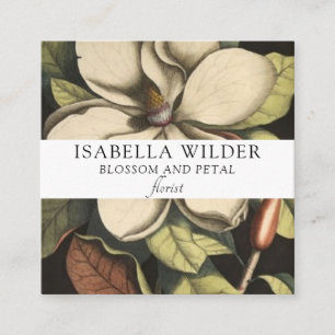 Elegant floral Florist Quadratische Visitenkarte