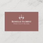 Elegant floral Florist Soft Pink Weiß sauber Visitenkarte (Rückseite)