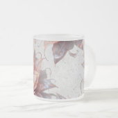 Elegant Floral Frosted Glass Mug –Aesthetic Coffee Mattglastasse (VorderseiteRechts)