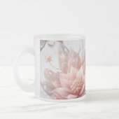Elegant Floral Frosted Glass Mug –Aesthetic Coffee Mattglastasse (Links)