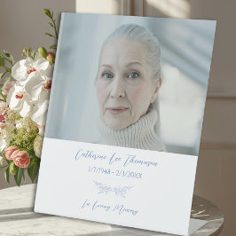 Elegant Floral Funeral Pedestal Sign Sockelschild