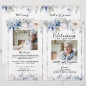 Elegant Floral Funeral Program | Order of Service (Vorne/Hinten)