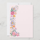 Elegant Floral Garden Wedding Monogram Crest Einladung (Rückseite)