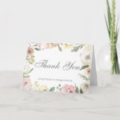 Elegant Floral Garden Wedding Personalized Dankeskarte (Vorderseite)