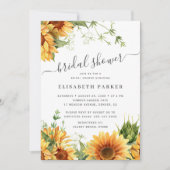Elegant floral garden white bridal shower einladung (Vorderseite)