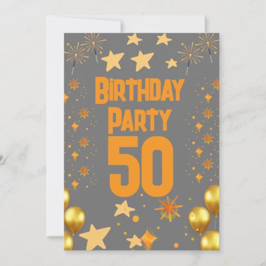 Elegant Floral Geburtstag Gruß Einladung (Vorderseite)