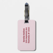 Elegant Floral Gepäckanhänger (Rückseite vertikal)