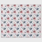 Elegant Floral Geschenkpapier (Flach)