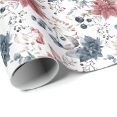 Elegant Floral Geschenkpapier (Rolleneckpunkt)