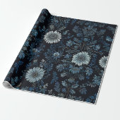 Elegant Floral Geschenkpapier (Ungerollt)
