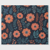 Elegant Floral Geschenkpapier (Flach)