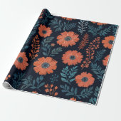 Elegant Floral Geschenkpapier (Ungerollt)