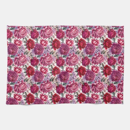 Elegant Floral Geschirrtuch (Horizontal)