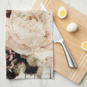 Elegant Floral Geschirrtuch (Viertel Falte)