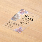 elegant floral glitters luxury girl baby shower acryleinladungen (Ablage )