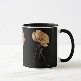 Elegant Floral Goddess Fashion Illustration Mug Tasse