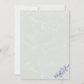 Elegant Floral Gold Frame 40th Birthday Invitation Einladung (Rückseite)