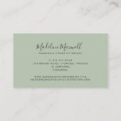 Elegant Floral | Gold Leaf Beruflich Visitenkarte (Rückseite)