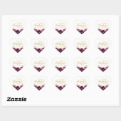 Elegant Floral Gold Script Vielen Dank Sticker (Blatt)