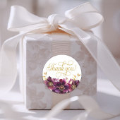 Elegant Floral Gold Script Vielen Dank Sticker