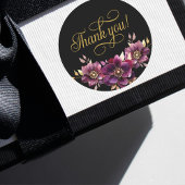 Elegant Floral Gold Script Vielen Dank Sticker