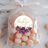 Elegant Floral Gold Script Vielen Dank Sticker