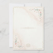 Elegant Floral Gold Wedding Invitation | Editable Einladung (Rückseite)