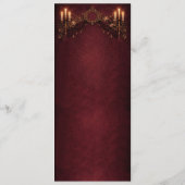 Elegant floral Gothic Halloween Wedding Menu Menükarte (Rückseite)