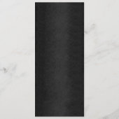 Elegant floral Gothic Halloween Wedding Menu Menükarte (Rückseite)