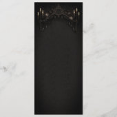 Elegant floral Gothic Halloween Wedding Menu Menükarte (Rückseite)