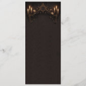 Elegant floral Gothic Halloween Wedding Menu Menükarte (Rückseite)