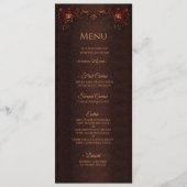 Elegant floral Gothic Halloween Wedding Menu Menükarte (Vorderseite)