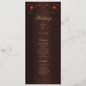 Elegant floral Gothic Halloween Wedding Program Menükarte (Vorderseite)