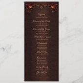 Elegant floral Gothic Halloween Wedding Program Menükarte (Rückseite)