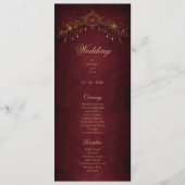 Elegant floral Gothic Halloween Wedding Program Menükarte (Vorderseite)