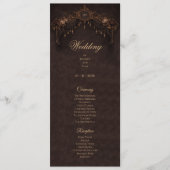 Elegant floral Gothic Halloween Wedding Program Menükarte (Vorderseite)