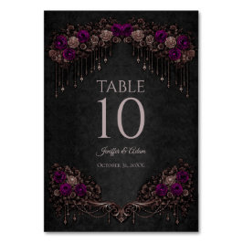 Elegant floral Gothic Wedding Table number Tischnummer