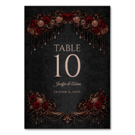 Elegant floral Gothic Wedding Table number Tischnummer