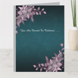 Elegant Floral Graduation Folded Invitation Karte