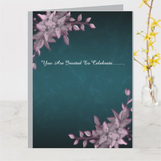 Elegant Floral Graduation Folded Invitation   Karte