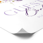 Elegant Floral Guest Book Sign Poster (Ecke)