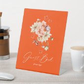 Elegant Floral Guest Book Sign Sockelschild (In SItu)