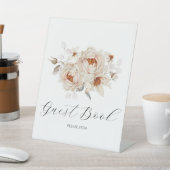 Elegant Floral Guest Book Sign Sockelschild (In SItu)